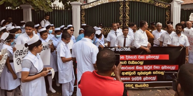 Secteur de santé en grève au sri Lanka !